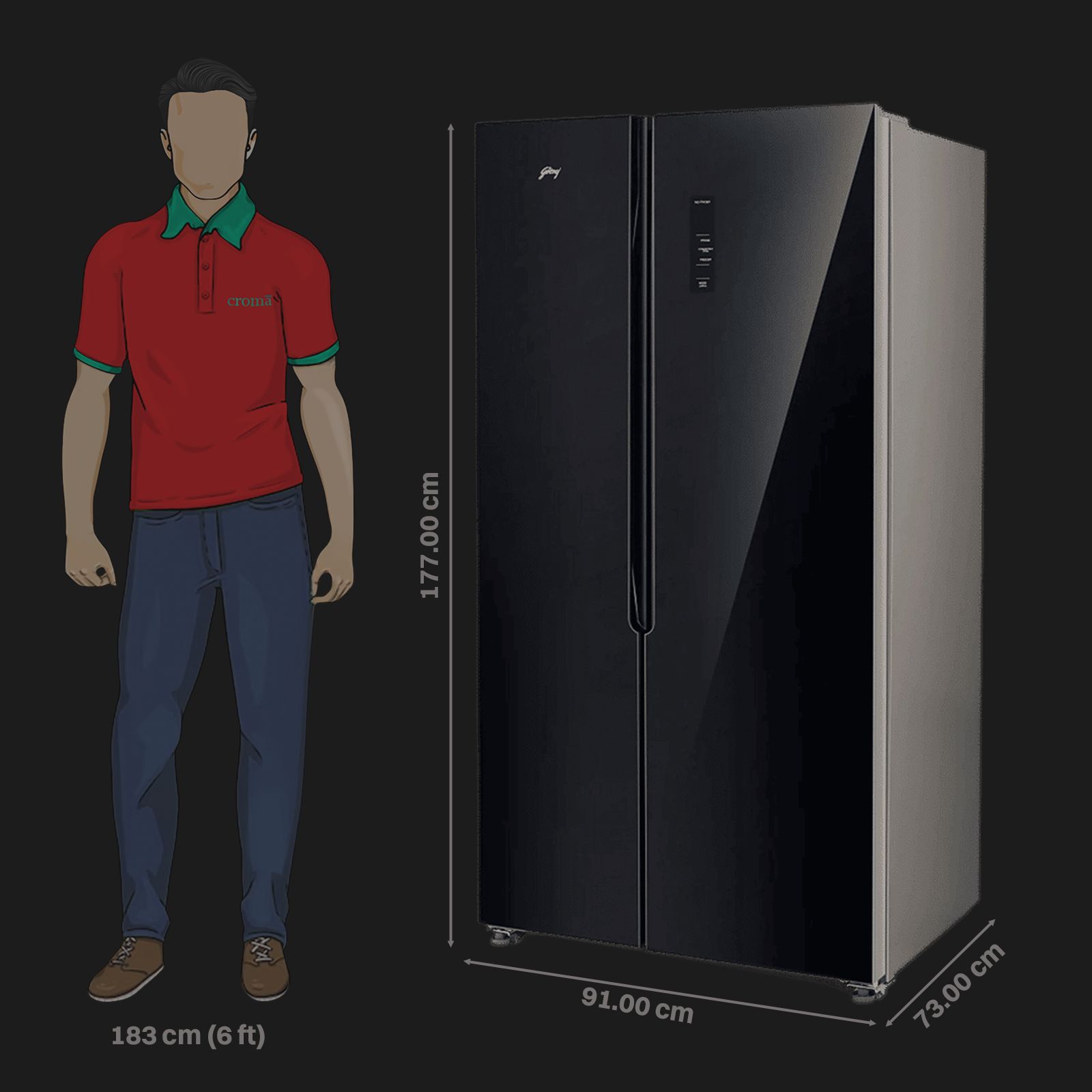 Buy Godrej 600 Litres 3 Star Frost Free Side by Side Refrigerator